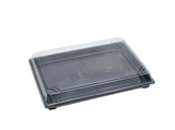 ST-8-025 Blue/Black Sushi Tray Sushi With Clear Lid 200sets