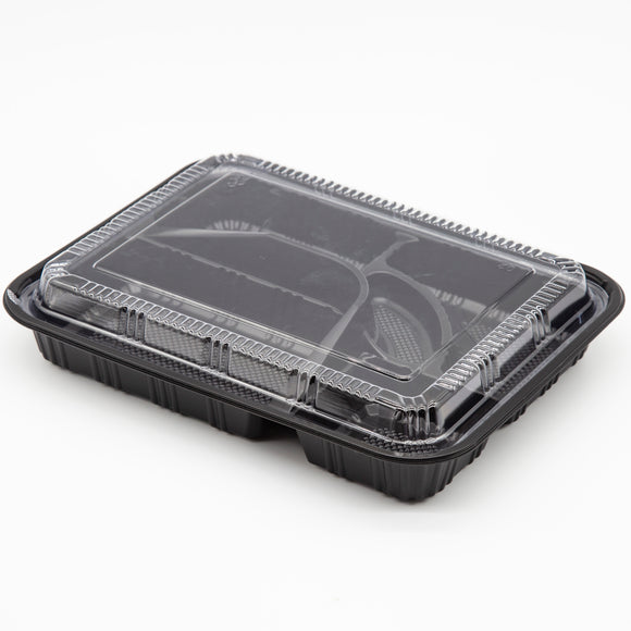 STI-306A 5 Compartments PP Bento/Lunch Box Meal Prep Containers with Lids 100sets