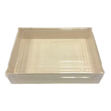 WDFB-145 - 7.5"x5.71" Foldable Rectangular Wooden Container Togo Food Sushi Box Serving Trays with Lids