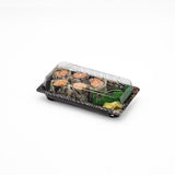 ST-1-006 Sakura/Black Sushi PS Containers with Lids 100sets