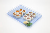 ST-8-025 Blue/Black Sushi Tray Sushi With Clear Lid 200sets