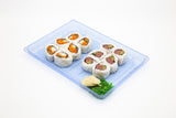 ST-8-025 Blue/Black Sushi Tray Sushi With Clear Lid 200sets
