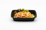 24oz Rectangular Plastic Microwaveable Food Container 150 sets/cs