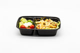 32oz  2 compartments Rectangular Plastic Microwaveable Food Container 150 sets/cs