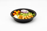 48oz Round Plastic Microwaveable Food Container 150 sets/cs