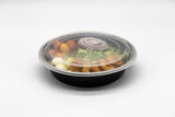 48oz Round Plastic Microwaveable Food Container 150 sets/cs