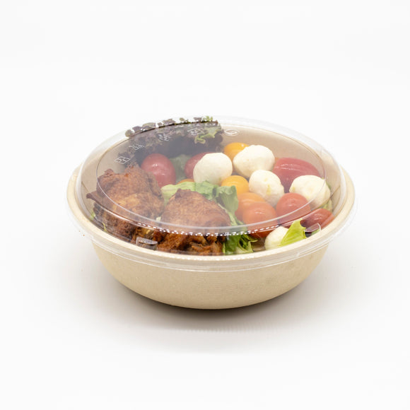28oz Fiber Pulp Take Out Donburi Bowl With Lid 150/Pack