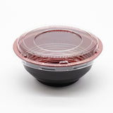DB-314RB  34oz/1000ml Take Out Donburi bowl With Clear Lid Plastic 150sets