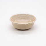 16oz Fiber Pulp Take Out Donburi Bowl With Lid  150/Pack