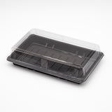 ST-5-015 Sakura/Black Sushi Containers Sushi Tray with Lids 100sets