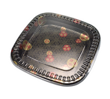 20/pack Sakura Square Sushi Party Trays  with Lid 10"