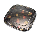 20/pack Heavy Duty Sakura Square Sushi Party Trays  with Lid 10"
