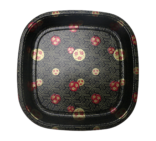 20/pack Sakura Square Sushi Party Trays  with Lid 10