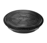 20/pack Heavy Duty Disposable Round Serving Trays Party Platter with Clear Lids 15"