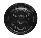 Heavy Duty Disposable Serving Round Trays Party Platter with Clear Lids 11.5"