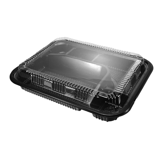STI-305 5 Compartments PS Bento/Lunch Box Meal Prep Containers with Lids 84sets