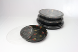 20/pack Disposable Round Serving Trays Party Platter with Clear Lids 15"