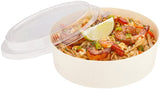 WBR-05 - 5" Round Wooden Sushi Container Togo Food Box Noodle Salad Cake Serving Trays
