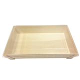 WBRT-420 - 8.5"x5.59" Rectangular Wooden Sushi Container Togo Food Serving Trays 100sets