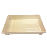 WBRT-410 - 7"x 4.76" Rectangular Wooden Container Togo Food Sushi Box Serving Trays 100sets