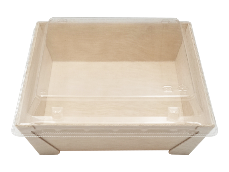 Blue PET Togo Sushi Tray w/ Lid Square Food Container (7.09x7.09) 50 Sets