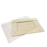 WDFB-120 - 6.5"x 4.72" Foldable Rectangular Wooden Container Togo Food Sushi Box Serving Trays with Lids