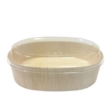 WBR-06 - 6.8" Round Wooden Sushi Container Togo Food Box with Lid