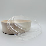 WBR-06 - 6.8" Round Wooden Sushi Container Togo Food Box with Lid
