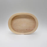 6.8" Round Wooden Sushi Container Togo Food Box with Lid