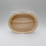 WBR-06 - 6.8" Round Wooden Sushi Container Togo Food Box with Lid