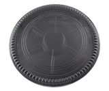 Heavy Duty Disposable Round Serving Trays Party Platter with Clear Lids 13"
