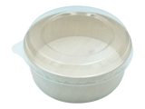 WBR-05 - 5" Round Wooden Sushi Container Togo Food Box Noodle Salad Cake Serving Trays