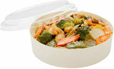WBR-01 - 6" Round Wooden Sushi Container Togo Food Box with Lid