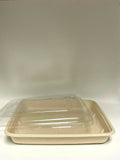 Fiber Pulp Togo Sushi Container Disposable Food Tray with Lid 100sets