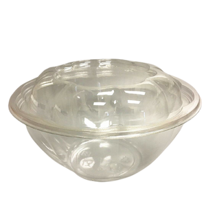 32oz Plastic Clear Rose Salad Bowls Poke Bowl To-Go Cold Food Container 150/pack