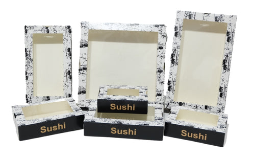 10*7.3 Paper Sushi Box w/ Anti Fog Window