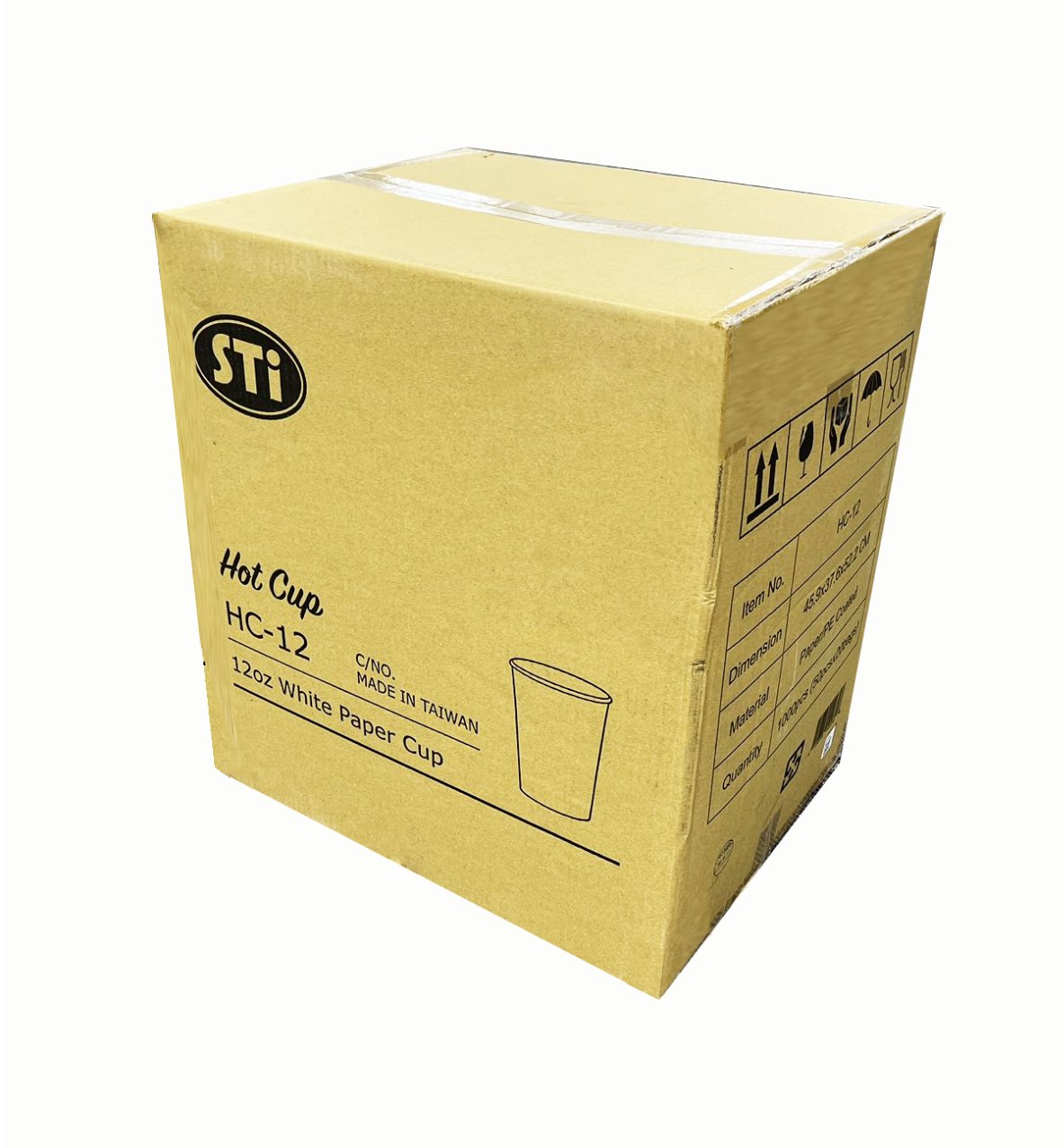 12oz White Paper Hot Cup with Lid, Disposable, 90mm Diameter