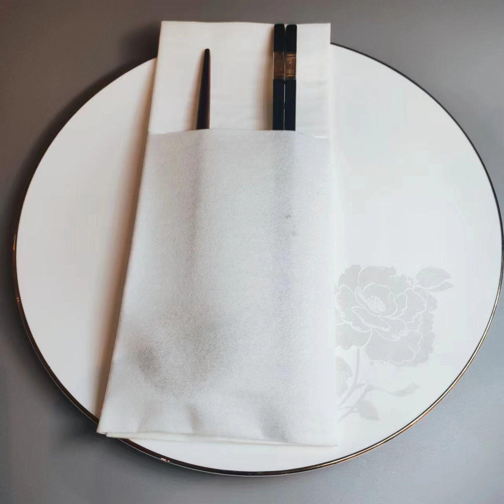 9.6 in x 4.25 Plain Soft Linen-Like Dinner Napkins 300 counts
