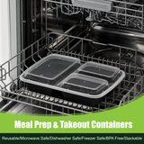 32oz  3 compartments Rectangular Plastic Microwaveable Food Container 150 sets/cs