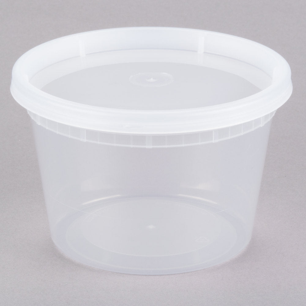 16oz Deli Food Storage Containers with Lid Togo Soup Cup Microwave Safe 240/pack