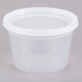 16oz Deli Food Storage Containers with Lid Togo Soup Cup Microwave Safe 240/pack