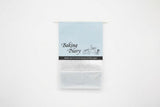 "Baking Diary" Series Tin-Tie Paper Bags – Soft Blue Bags with Display Window