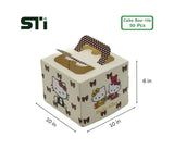 25pcs Sanrio Hello Kitty Large Cake Box with Handle，Cute Anime Bakery Packing Box with Window