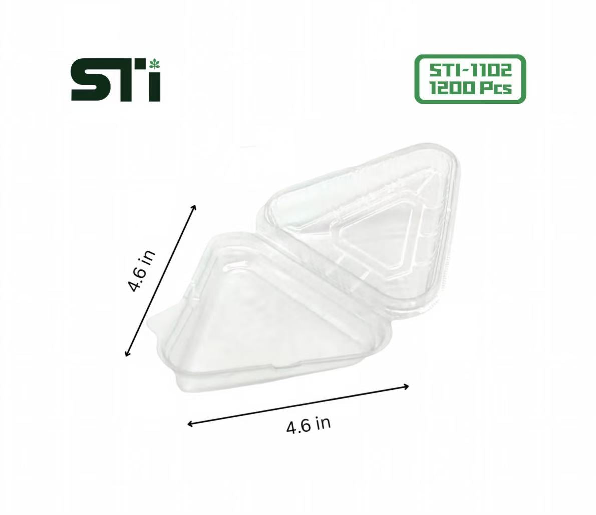 1200pcs Clear Triangle Onigiri Containers, Portable Japanese Togo Rice Ball Box for Sushi Bar, Restaurant, Supermarket