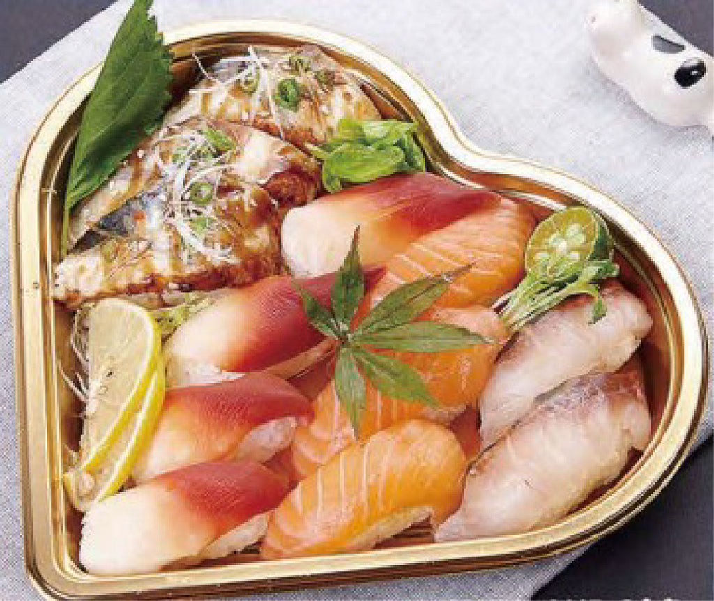 50sets Heart Shape Food Container, 8.4x7.63 inches w/ Lids