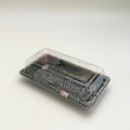 ST-1-006 Heavy Duty Sakura/Black Sushi PS Containers with Lids 100sets