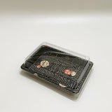 ST-3-008 6.8x4.8x1.8in Heavy Duty Blue/Black/Sakura PET Sushi Trays with Lids 100/200/400 Sets