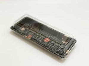 ST-2-001 Heavy Duty Sakura Sushi Rectangle Tray with Lid 100sets