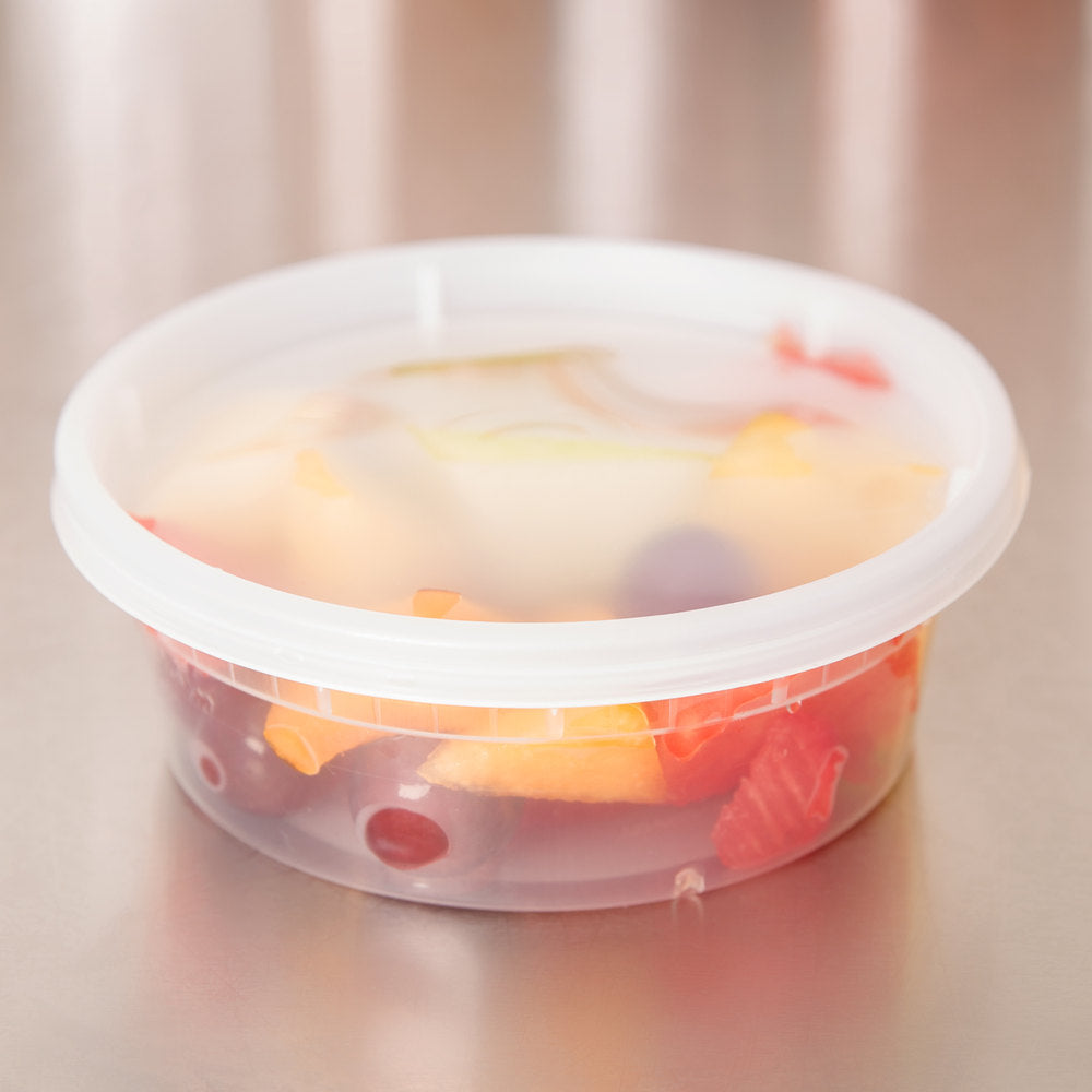 8oz Deli Food Storage Containers with Lid Togo Soup Cup Microwave Safe 240/pack