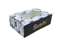 6.4x3.5 Paper Sushi Box w/ Anti Fog Window